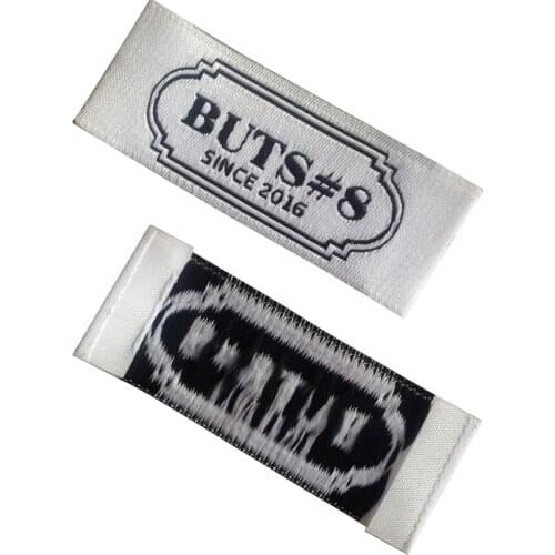 Customized High Density Sewing Tags For Clothing Labels Damask Woven Label Custom Sew Name Tag For Gift Needlework Accessories