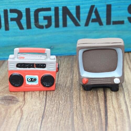 Artificial Radio TV Furniature Miniature Fairy Garden Home Houses Decoration Mini Craft Micro Landscaping Decor DIY Accessories