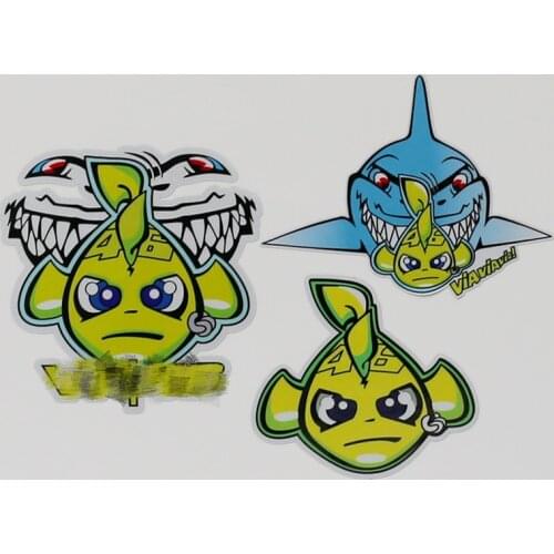 Auto Body Window Stickers Rossi Misano Fish Hunting Car Styling Vinyl Decals