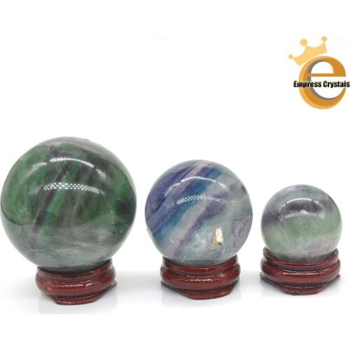 30/40/50mm Natural Fluorite Stone Sphere Crystal Quartz Jasper Ball Healing Gemstone home decoration Globe Chakra