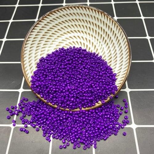 New 2 3 4mm Size Glass With Seed Spacer beads Jewelry Making Fitting Purple