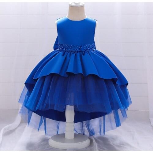 Easter Clothing Kids Dress 2021 Spring Summer New Banquet Trailing Mesh Infant Dresses For Girls Princess Dresses 1-5 Years Old