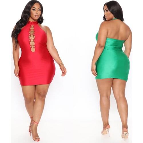 Open back Sexy Backless Dress for Women Bodycon Hollow Out Red Green Pencil Dresses Plus Size 4XL 5XL Beach Outfits Sundress