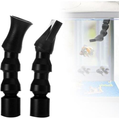 Water Flow Accelerator Flat Duckbill Shape 360 Degree Rotation Connector Aquarium Nozzle Fish Tanks Black Water Dispenser