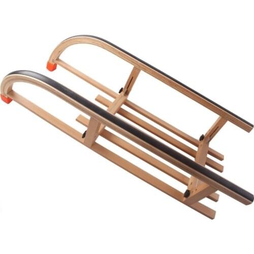 Super load-bearing folding wooden ski car easy driving crossbow skating car import log ski board portable sledge