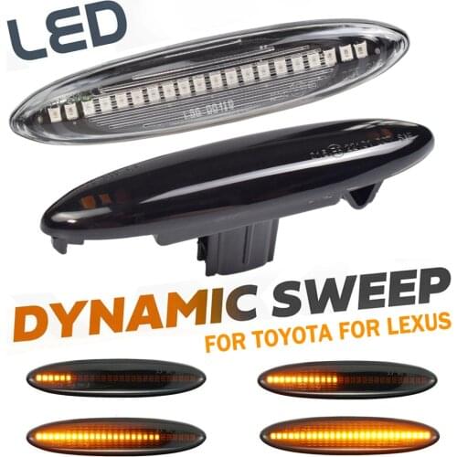 For Toyota Camry Crown Highlander Kluger GSU Soarer UZZ40 Lexus IS350 Led Dynamic Side Marker Turn Signal Light