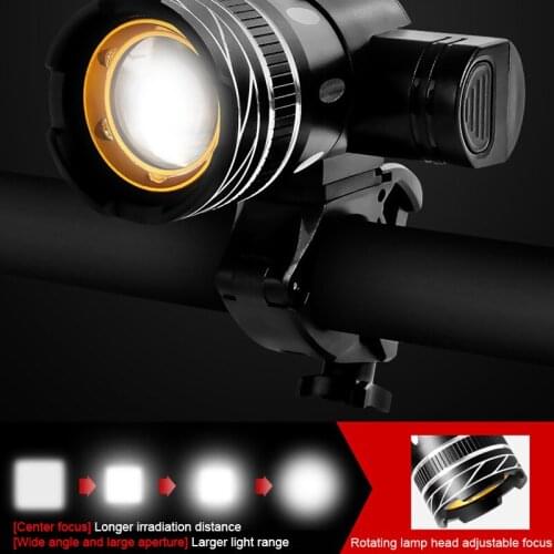 LED Headlight For Xiaomi M365 /Pro Electric Scooter Zoomable 1200mAh Battery USB Rechargeable 150LM XM-L T6 LED Light Front Lamp