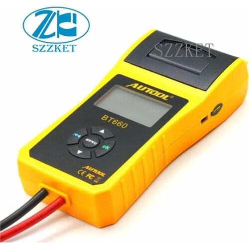 Battery testing thermal printer, battery tester BT-660, multi-language car battery tester BT660 thermal printer