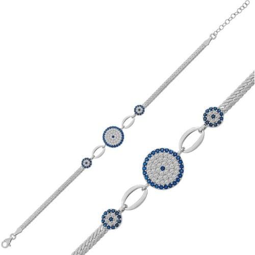 Tevuli 925 Sterling Silver Evil Eye Beaded Bracelet