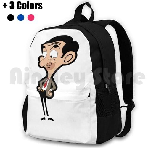 Mr.Bean Outdoor Hiking Backpack Waterproof Camping Travel Mr Bean Bean Funny Comedy Rowan Atkinson Tv Fantastic Mr Fox Meme Wes