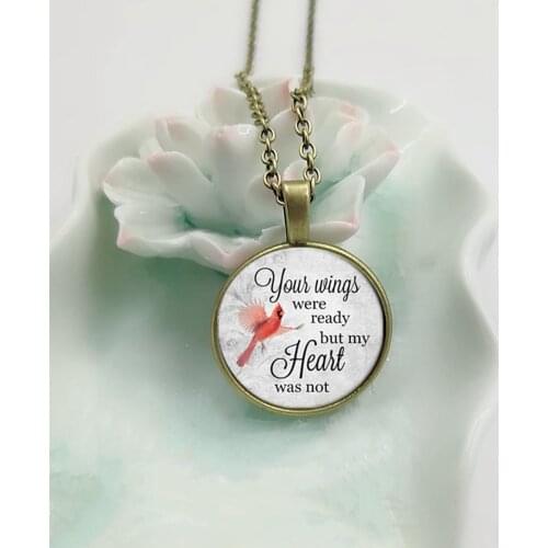 2018 NEW Your Wings Are Ready, But My Heart Is Not. In Memory, I Lost My Loved Ones and Commemorated The Meaning Necklace