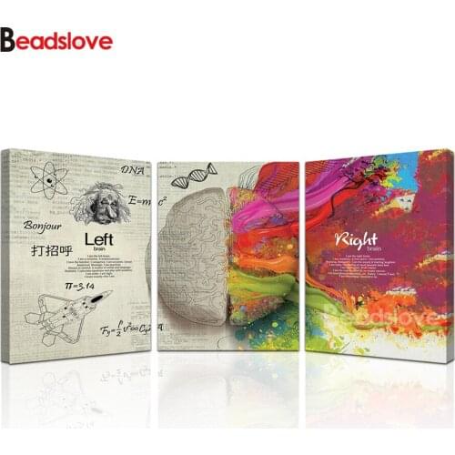 3pcs/set,diamond embroidery Motivational E=MC2 Science full drill square diamond painting round 5d mosaic art cross stitch