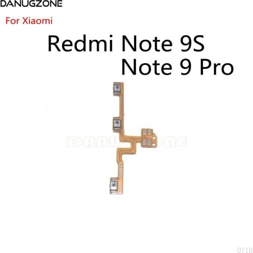50PCS/Lot For Xiaomi Redmi Note 9S / Note 9 Pro Power Button Switch Volume Button Mute On / Off Flex Cable