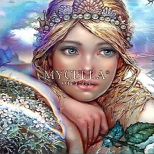5D DIY Diamond Painting Cross Stitch Diamond Embroidery beautiful girl Diamond Mosaic Full Round Rhinestone Home Decor Crafts
