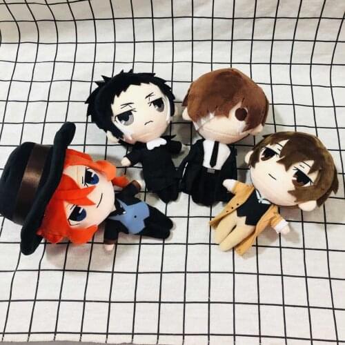 Anime Bungou Stray Dogs Plush Pillow Toy Cosplay Osamu Dazai Nakahara Chuya Short Stuffed Q Version Doll Gift