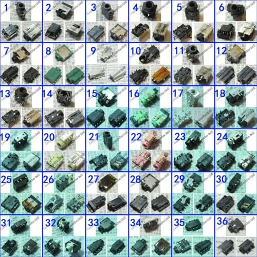 Common 2PCS/LOT (1-21) lapto audio jack notebook for LENOVO DELL HP ACER TOSHIBA ASUS Gateway notebook headphone jack