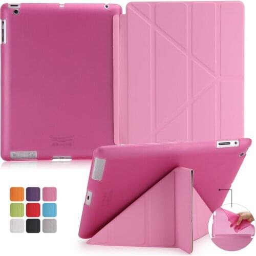 Case for Apple ipad 4 3 2 ,PFHEU-PU Leather Cover+TPU soft Smart Auto Sleep Surrounded CASE for ipad 2 ipad 3 ipad 4 Cover