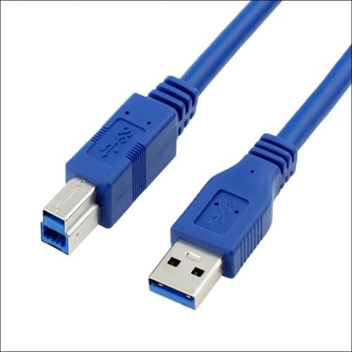 USB 3.0 Cable Type A Male to B Male Cable super Speed Sync Data Print Cable 3.0 AM BM for 2.5 3.5 Inch HDD/SSD Hard Drive 0.3-5m