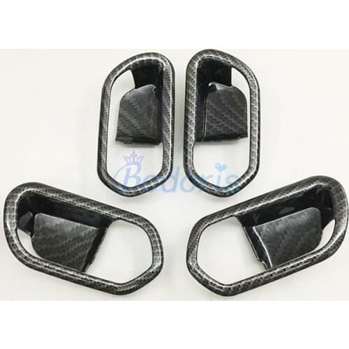 Carbon Fiber Color Interior Handle Bowl Panels Moulding Trims Car Styling For Nissan Kicks 2017 2018 2019 2020 Auto Accessories