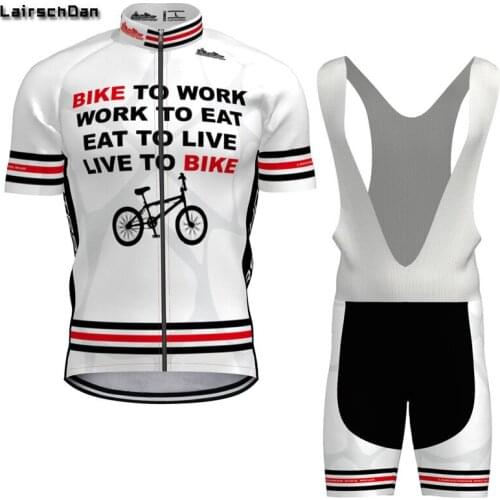 LairschDan Summer Cycling Clothing Breathable MTB Bicycle Uniform Mens Cycling Jersey Set Short Sleeve Pro Team Bike Clothes