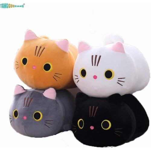 Soft Stuffed Animals Doll Cat Plush Toys Pillow Backrest Sofa Cushion Baby Sleep Partner Kids Girl birthday Gift 25-50cm Cute