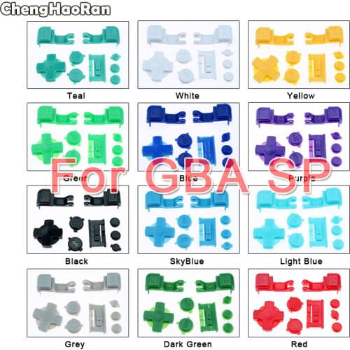 ChengHaoRan Multi Color Full Buttons Set For Nintendo GameBoy Advance SP For GBA SP R L A B D-Pad Buttons
