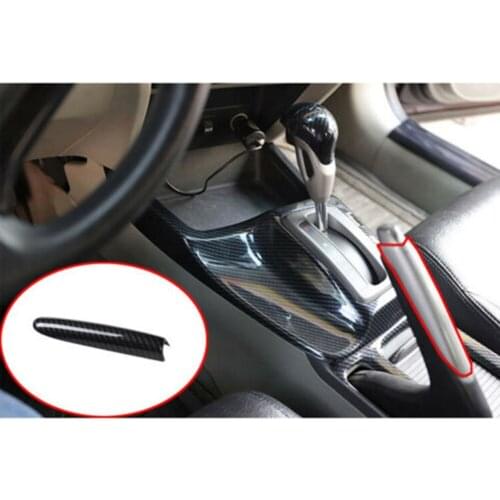 Sleeve Shifter Hand Brake Cover Car Carbon Fiber Style DIY Decor Front