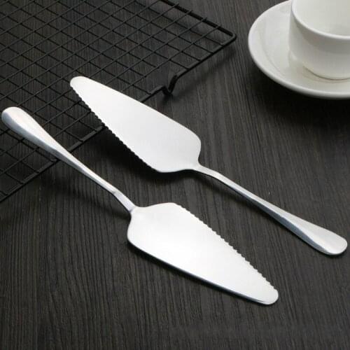 Stainless Steel Cake Knife Stainless Steel Cake Shovel Toothed Triangle Shovel Pizza Shovel Cake Knife Kitchen