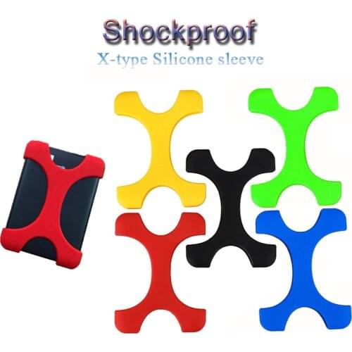 2.5 Inch Shockproof Hard Drive Disk HDD X-type Silicone Sleeve Case Cover Protector For Mobile Hard Disk External Hard Drive
