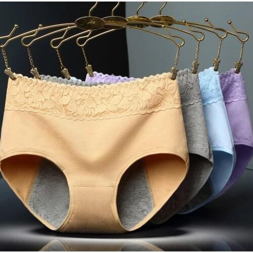 BeeHouse lingerie Menstrual Period Panties Leak Proof Physiological Pants Cotton Ladies Female Lengthen Briefs Women Underwear
