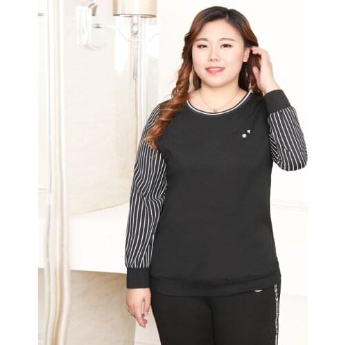 Womens Tops Long Sleeved 4XL-10XL Plus Size Shirts Spring Autumn Female Blouse Long Sleeve Blusas Femininas Pullover TA59036