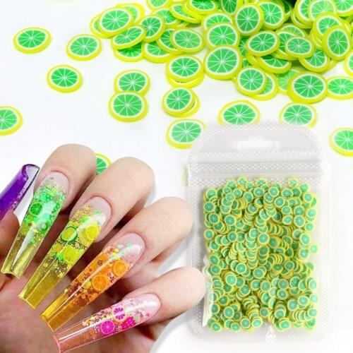 10grams Summer Nail Art Fruit Kawaii DIY Design Clay Slices Decoration Acrylic Beauty Polymer Spring Nail Sticker Manicure Tool