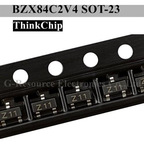 100pcs) BZX84C2V4 SOT-23 SMD Voltage Stabilized Diode 2.4V (Marking Z11)
