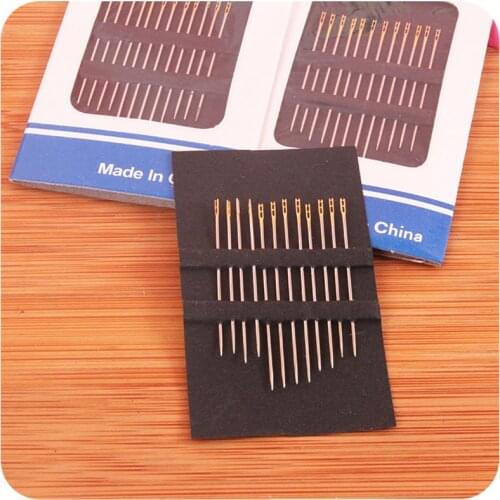 12Pcs/Set Elderly Needle-side Hole Blind Needle Stainless Steel Sewing Needless Threading Hand Household DIY Sewing Combination