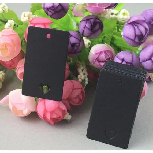 200pcs/lot 5x3cm Kraft Paper Label Rectangle Blank Swing Tag Wedding Birthday Party Gift Wish Greetings Card