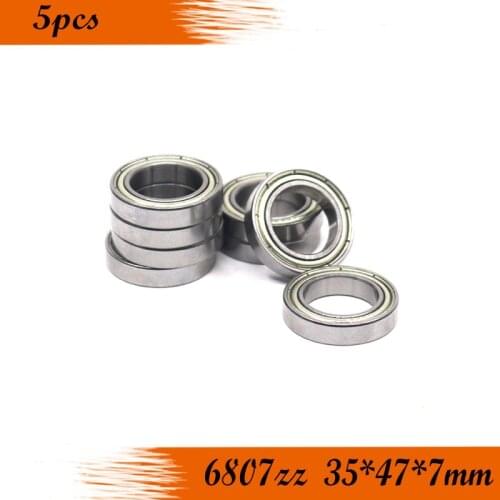 5PCS 6807ZZ bearing 6807 ZZ 1000807 6807Z Deep Groove ball bearing 35*47*7mm