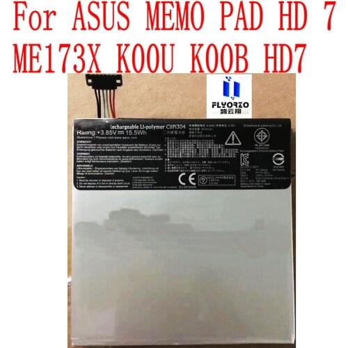 100% Brand New Original High Quality 3950mAh C11P1304 Battery For ASUS MEMO PAD HD 7 ME173X K00U K00B HD7 tablet