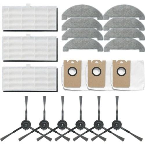 For VIOMI S9 Vacuum Cleaner Accessories Side Brush Filter Mop Cloth Dust Bag Kit
