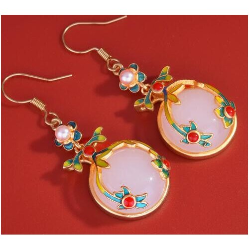 AAA+ natural Jewelry ladys amazing 11/2" Vintage 925 & Marcasite Red Coral Earring big earringsWomen Party