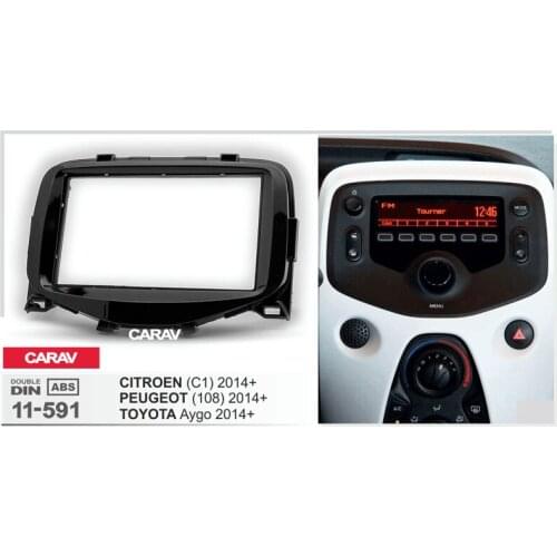 CARAV 11-591 Top Quality Radio Fascia for CITROEN C1/ TOYOTA/ PEUGEOT Stereo Fascia Dash CD Trim Installation Kit
