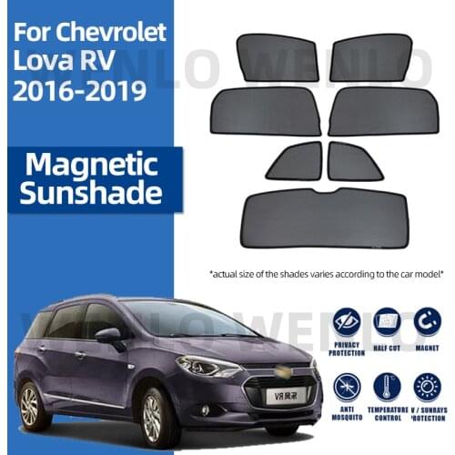 For Chevrolet Lova RV 2016-2019 Front Windshield Car Sunshade Side Window Blind Sun Shade Magnetic Visor Mesh Curtain Accessory