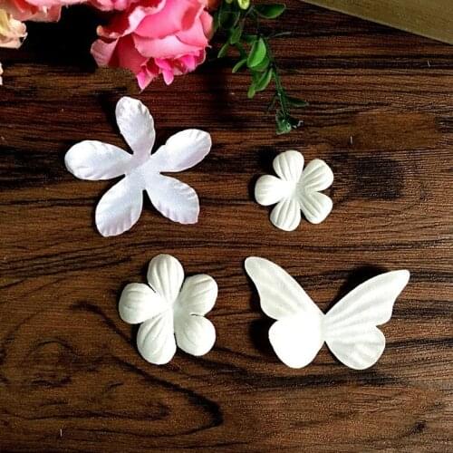 GLace 200pcs/lot Off White 3D flower DIY handmade wedding dress ingredients pyrographic Eugen yarn headwear materials TX899