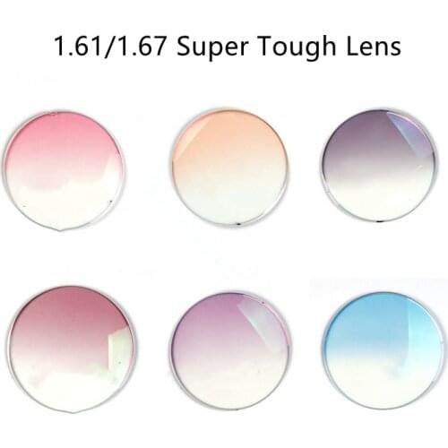 1.61/1.67MR-8/MR-7 Super Tough Dyeing Lenses, Myopia, Hyperopia, Astigmatism Lenses, Rimless Lenses