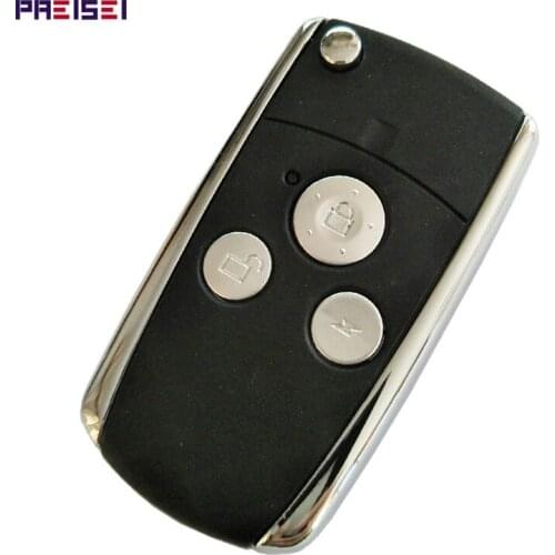 PREISEI 3 Button Modified Flip Remote Key Shell Case Fob Replacements For Honda JAZZ/CRV Odyssey CIVIC ACCORD
