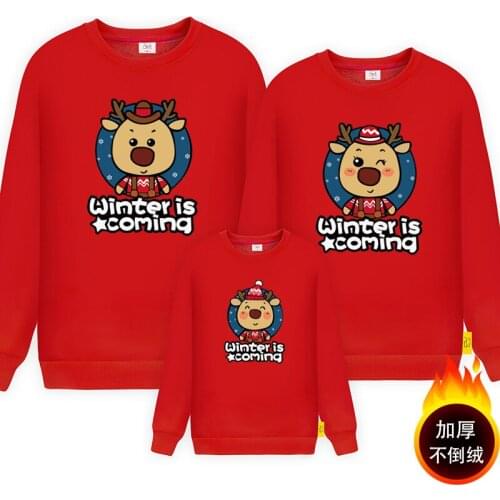 Family Matching Christmas Sweater 2019 Winter Thicke Father Mother Daughter Son Santa Claus Printed Family Matching Look Outfits