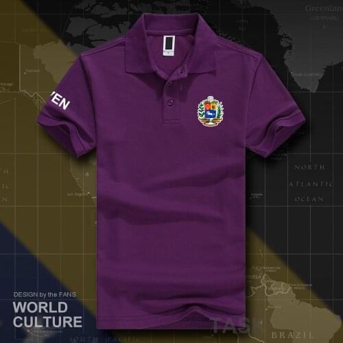 Bolivarian Republic of Venezuela VEN polo shirts men short sleeve white brands printed for country 2018 cotton nation emblem new