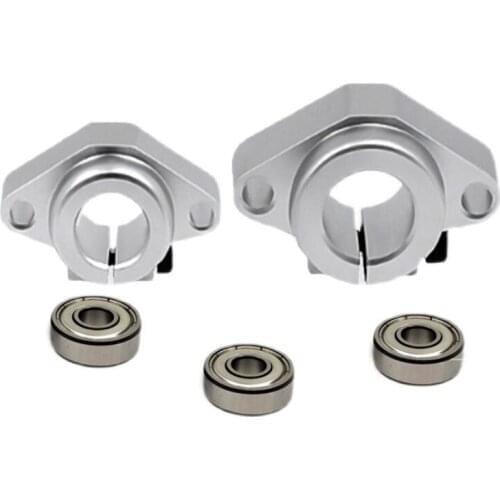SHF16 Aluminum CNC Linear Rail Shaft Guide Support Bracket with Bearing