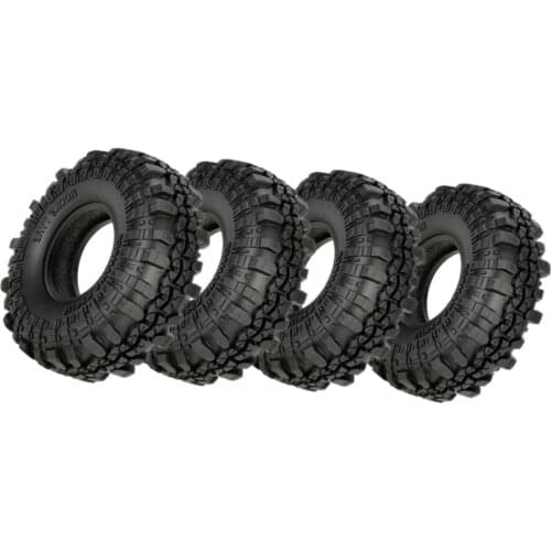 4 Pieces 1:10 Rock Crawler Tyres for Axial SCX10 CC01 D110 HSP 1.9'' RC Car Tire