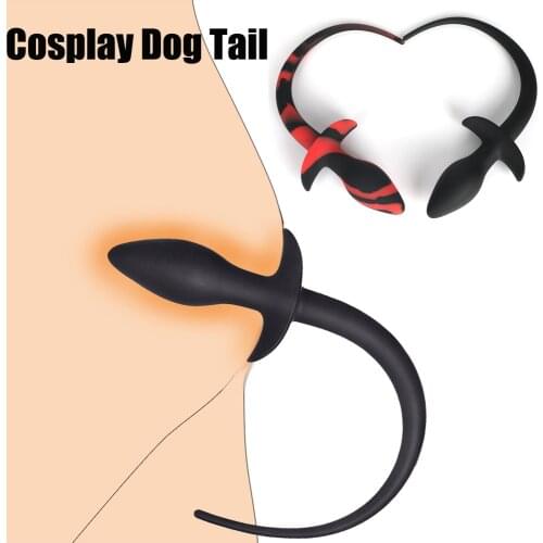 BESTCO 18+ Cosplay Dog Tail Anal Plug Silicone G-Spot Stimulate Butt Massage Erotic Accessories Adult Fetish Sex Toy For Couples