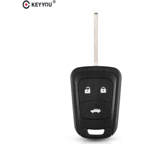 KEYYOU Replacement 3 Button Remote Car Key Shell For Chevrolet AVEO Cruze For Opel Malibu Sonic Key Cover Fob Case HU100 Blade